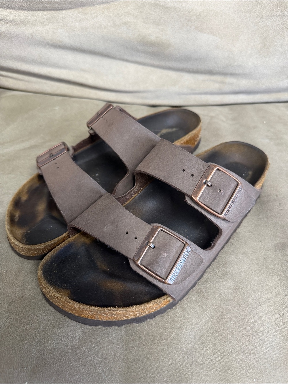 BIRKENSTOCK Arizona Birko-Flor Double Strap Sandals - Brown